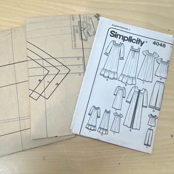 SIMPLICITY Sew Pattern 4048 Misses Nightgown, Pajamas, & Robe M-XL UNCUT - Picture 6 of 6